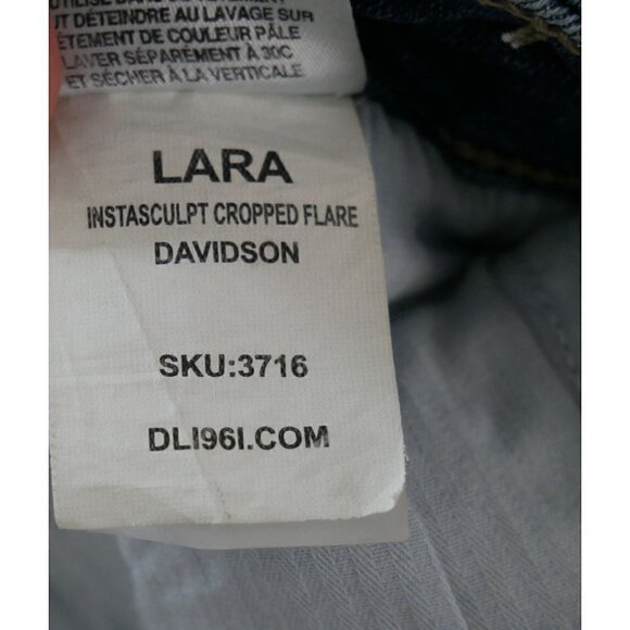 NWOT DL1961 Lara Instasculpt Crop Flare Jeans in Davidson Blue 28 - Picture 4 of 5